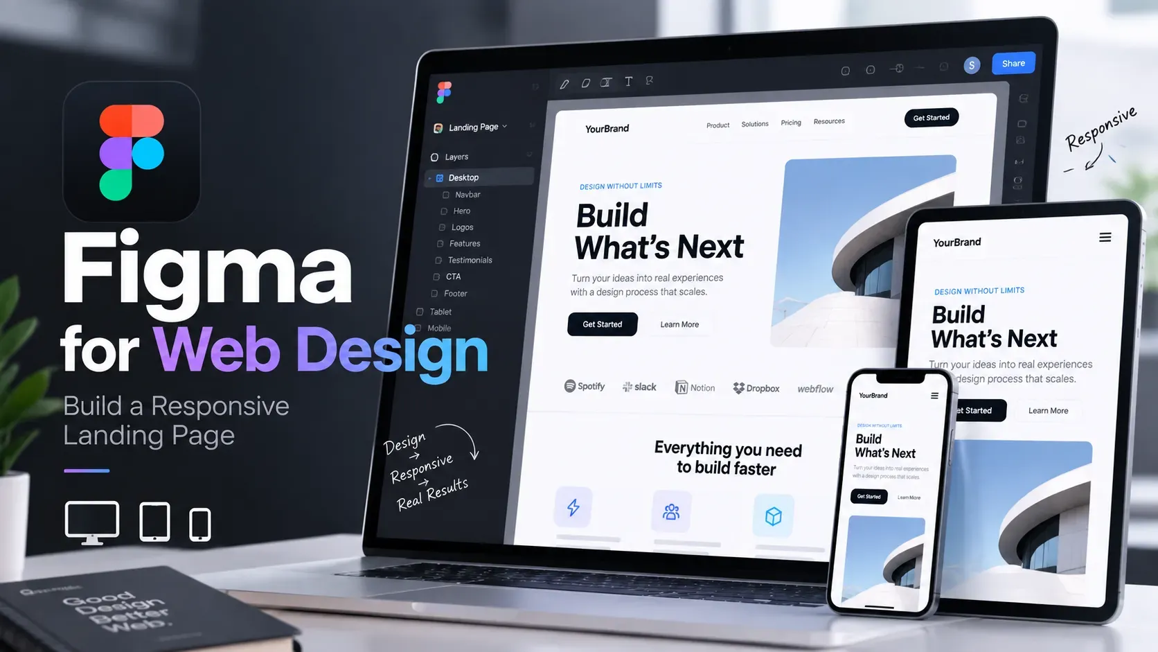 Cómo usar Figma para diseñar una página web adaptable