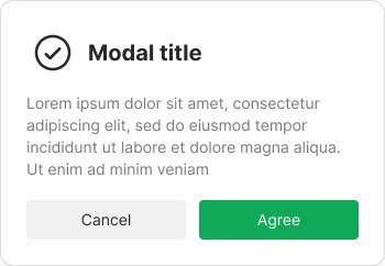 Simple modal notification UI component