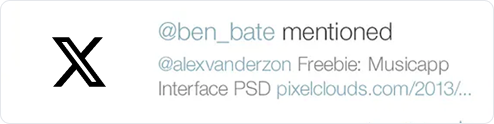 Archived mobile push notification example from X