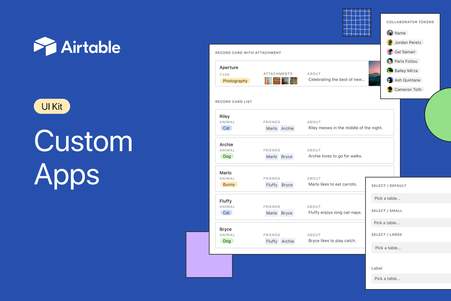 Airtable Apps UI Kit Design System Example