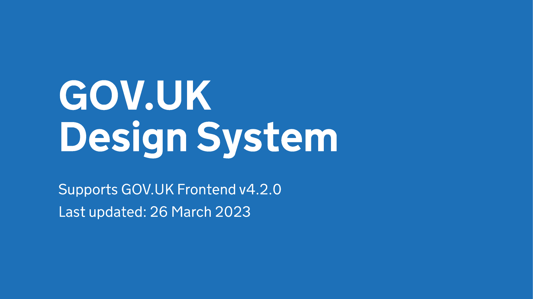 GOV.UK Design System Design System Example