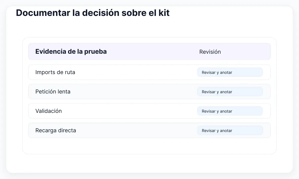 Panel para revisar imports, carga, validación y recarga directa.