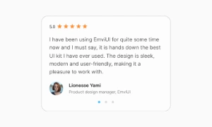 Emviui figma testimonials screen