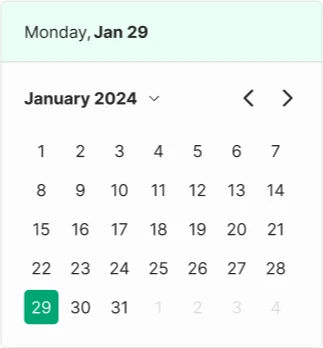 Figma calendar component